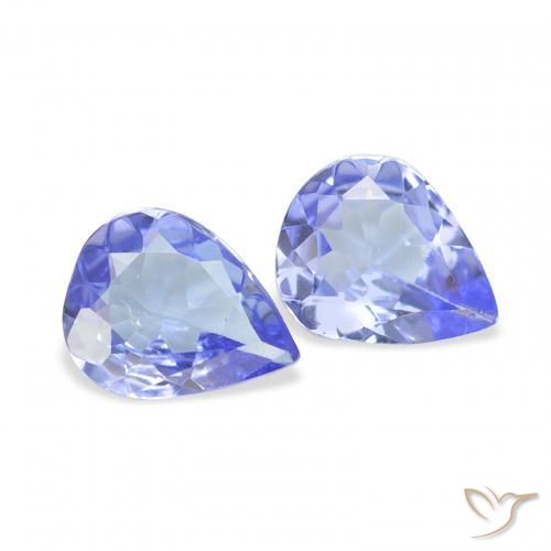 0.52 ctw Blue Tanzanite Stones, Natural Tanzanite in Pear Facet Shape for Sale