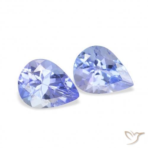 0.65 ctw Blue Tanzanite Stones, Natural Tanzanite in Pear Facet Shape for Sale
