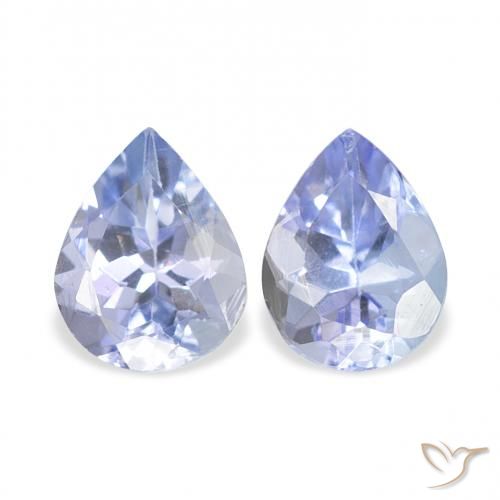 0.71ctw Natural Pastel Blue Tanzanite, Pear Shape, VS