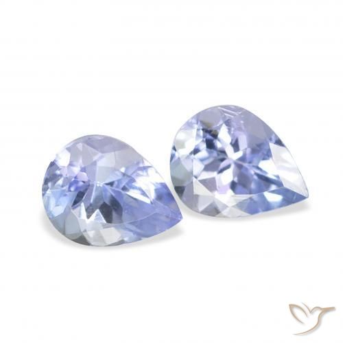 0.71 ctw Blue Tanzanite Stones, Natural Tanzanite in Pear Facet Shape for Sale