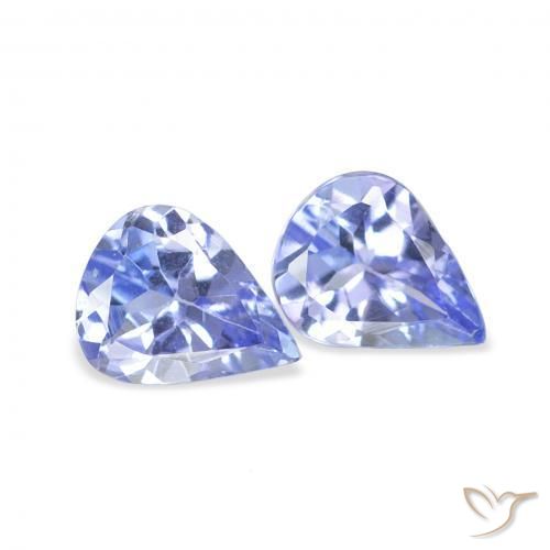 0.66 ctw Blue Tanzanite Stones, Natural Tanzanite in Pear Facet Shape for Sale