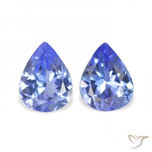 0.54ctw Natural Electric Purple Blue Tanzanite, Pear Shape, VS