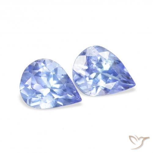 0.71 ctw Blue Tanzanite Stones, Natural Tanzanite in Pear Facet Shape for Sale