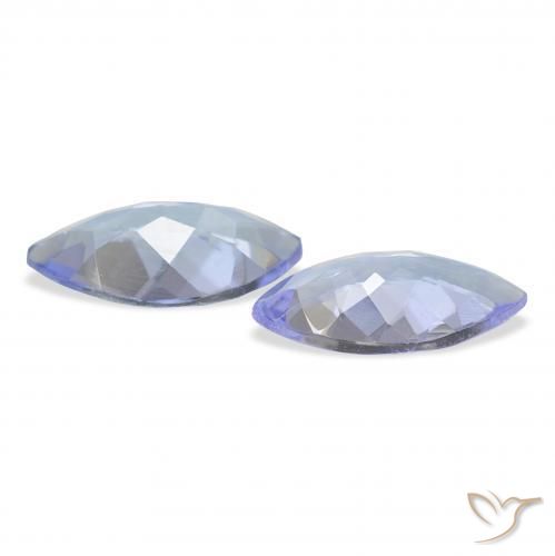 Tanzanite Gemstones in 7 x 3.5 mm (calibrated) Size for Sale, Tanzanite Stones in Pastel Blue Color