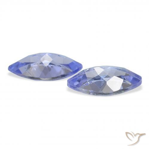 Tanzanite Gemstones in 7 x 3.5 mm (calibrated) Size for Sale, Tanzanite Stones in Pastel Blue Color