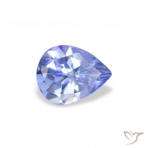 0.32 ct Blue Tanzanite Stone, Natural Tanzanite in Pear Facet Shape for Sale
