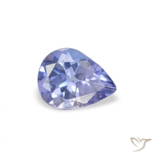 0.34 ct Blue Tanzanite Stone, Natural Tanzanite in Pear Facet Shape for Sale