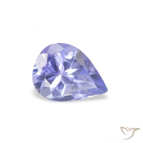 0.33 ct Blue Tanzanite Stone, Natural Tanzanite in Pear Facet Shape for Sale