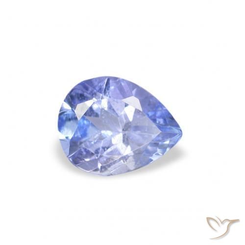 0.33 ct Blue Tanzanite Stone, Natural Tanzanite in Pear Facet Shape for Sale