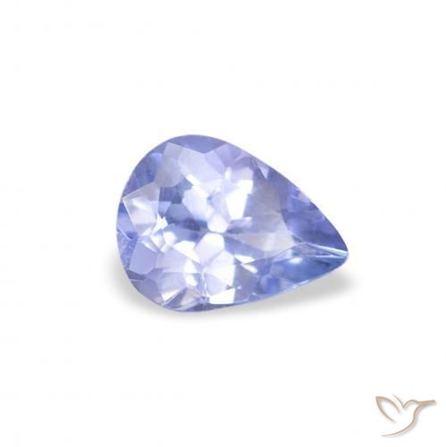 0.36 ct Blue Tanzanite Stone, Natural Tanzanite in Pear Facet Shape for Sale