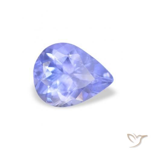 0.34 ct Blue Tanzanite Stone, Natural Tanzanite in Pear Facet Shape for Sale