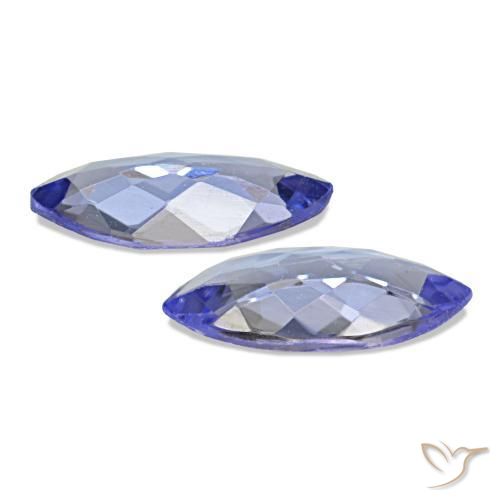 Tanzanite Gemstones in 7 x 3.5 mm (calibrated) Size for Sale, Tanzanite Stones in Electric Purple Blue Color