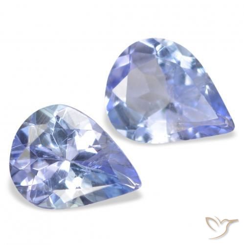 0.63 ctw Blue Tanzanite Stones, Natural Tanzanite in Pear Facet Shape for Sale