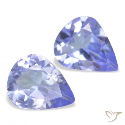 0.48 ctw Blue Tanzanite Stones, Natural Tanzanite in Pear Facet Shape for Sale