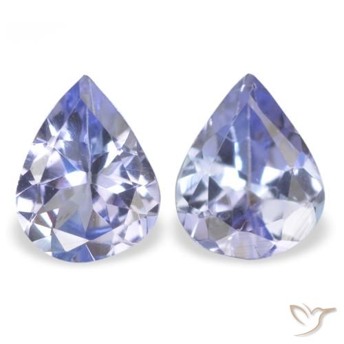 0.70ctw Natural Pastel Blue Tanzanite, Pear Shape, VS