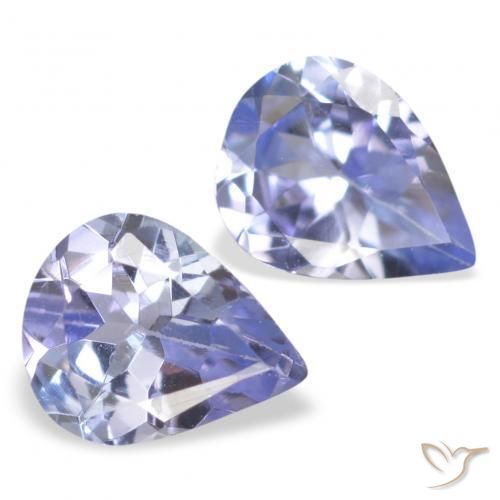 0.70 ctw Blue Tanzanite Stones, Natural Tanzanite in Pear Facet Shape for Sale