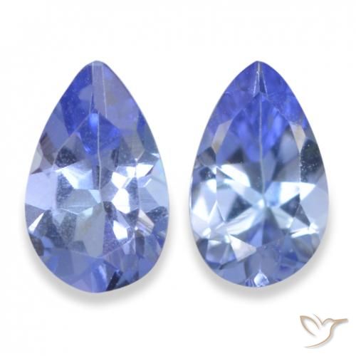 0.44ctw Natural Medium Navy Blue Tanzanite, Pear Shape, VS