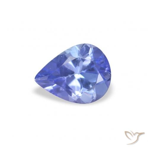 0.35ct Natural Intense Violet Blue Tanzanite, Pear Shape, VS