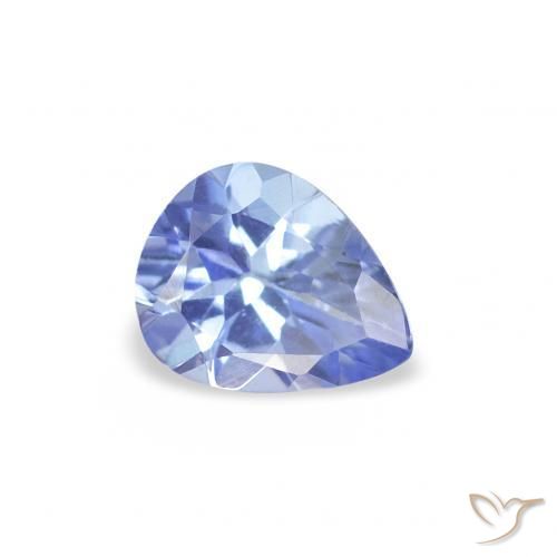 0.38 ct Blue Tanzanite Stone, Natural Tanzanite in Pear Facet Shape for Sale