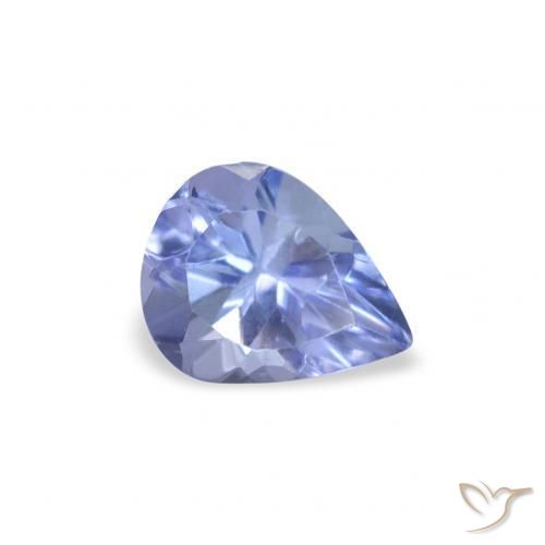 0.36 ct Blue Tanzanite Stone, Natural Tanzanite in Pear Facet Shape for Sale
