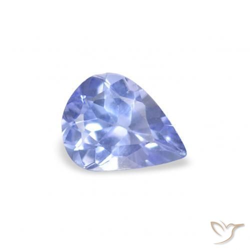0.34 ct Blue Tanzanite Stone, Natural Tanzanite in Pear Facet Shape for Sale