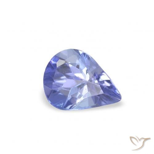 0.32 ct Blue Tanzanite Stone, Natural Tanzanite in Pear Facet Shape for Sale