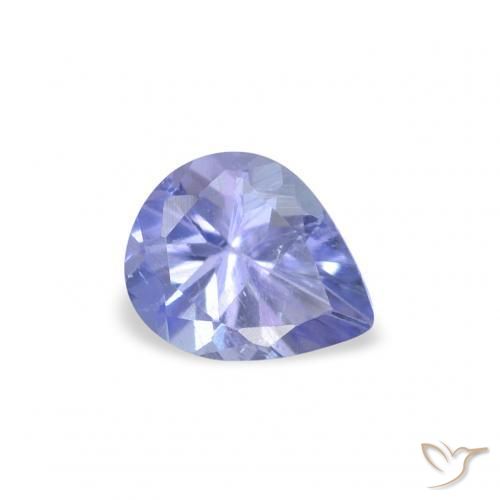 0.33 ct Blue Tanzanite Stone, Natural Tanzanite in Pear Facet Shape for Sale