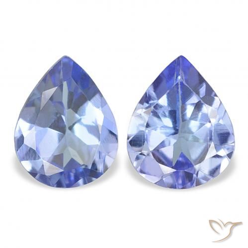 0.57ctw Natural Electric Purple Blue Tanzanite, Pear Shape, VS
