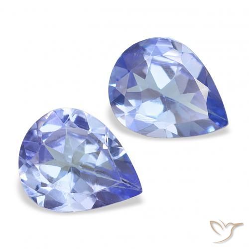 0.57 ctw Blue Tanzanite Stones, Natural Tanzanite in Pear Facet Shape for Sale