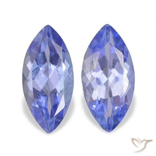 0.82ctw Natural Electric Purple Blue Tanzanite, Marquise, VS