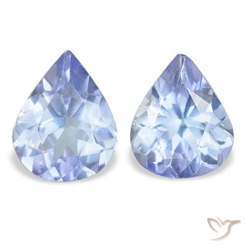 0.64ctw Natural Pastel Blue Tanzanite, Pear Shape, VS