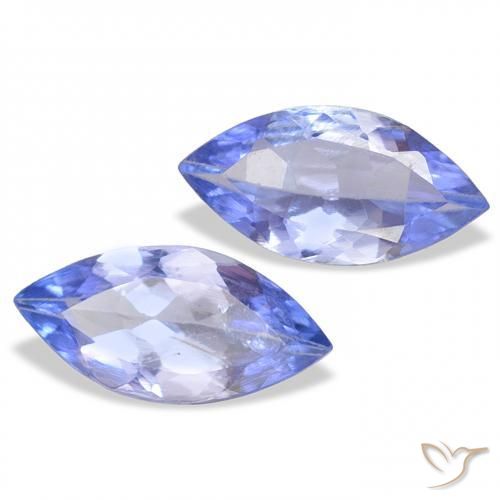0.64 ctw Blue Tanzanite Stones, Natural Tanzanite in Marquise Facet Shape for Sale