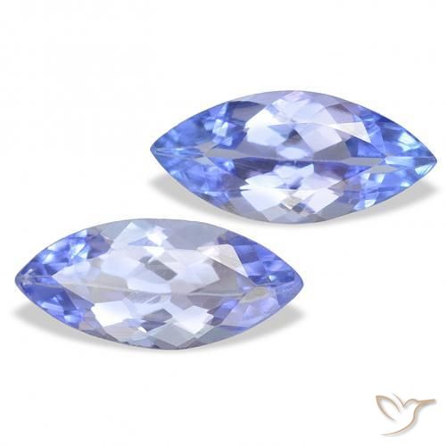0.59 ctw Blue Tanzanite Stones, Natural Tanzanite in Marquise Facet Shape for Sale
