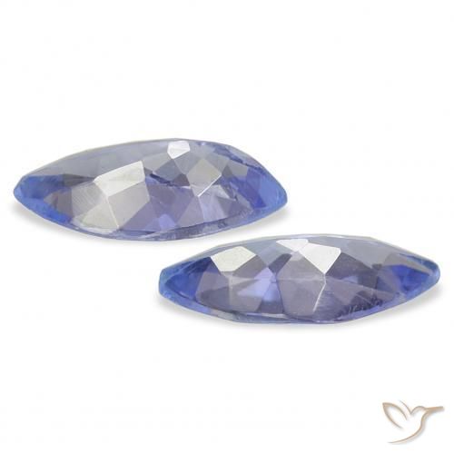Tanzanite Gemstones in 7 x 3.5 mm (calibrated) Size for Sale, Tanzanite Stones in Pastel Blue Color