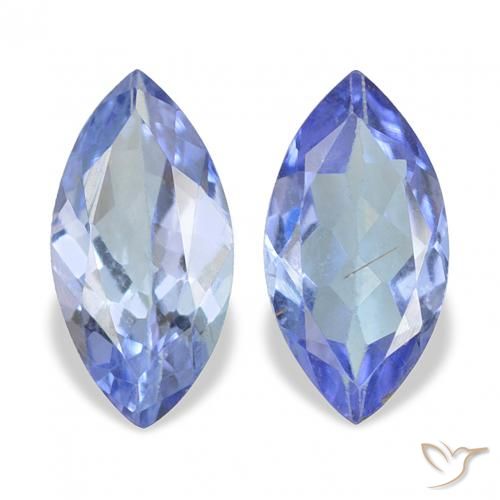 0.72ctw Natural Pastel Blue Tanzanite, Marquise, VS