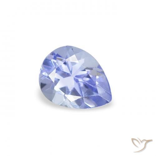 0.40 ct Blue Tanzanite Stone, Natural Tanzanite in Pear Facet Shape for Sale