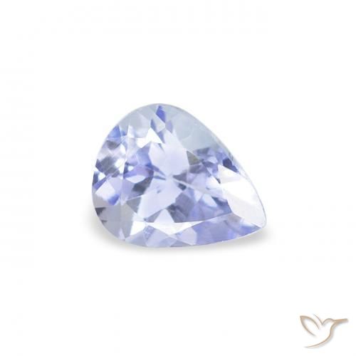 0.39 ct Blue Tanzanite Stone, Natural Tanzanite in Pear Facet Shape for Sale
