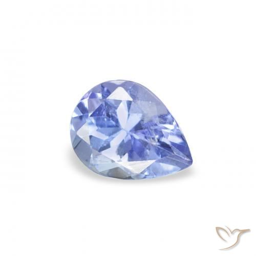 0.36 ct Blue Tanzanite Stone, Natural Tanzanite in Pear Facet Shape for Sale