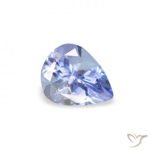 0.43 ct Blue Tanzanite Stone, Natural Tanzanite in Pear Facet Shape for Sale