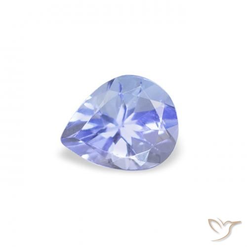 0.40ct Natural Pastel Blue Tanzanite, Pear Shape, VS