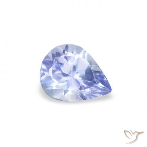0.37 ct Blue Tanzanite Stone, Natural Tanzanite in Pear Facet Shape for Sale