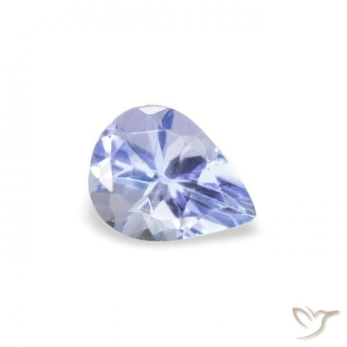 0.37 ct Blue Tanzanite Stone, Natural Tanzanite in Pear Facet Shape for Sale