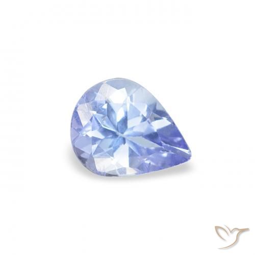 0.34 ct Blue Tanzanite Stone, Natural Tanzanite in Pear Facet Shape for Sale