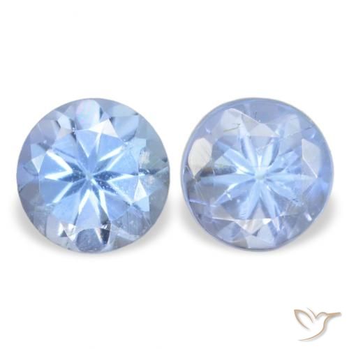 0.33ctw Natural Pastel Blue Tanzanite, Round, VS