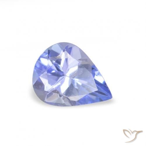 0.32 ct Blue Tanzanite Stone, Natural Tanzanite in Pear Facet Shape for Sale