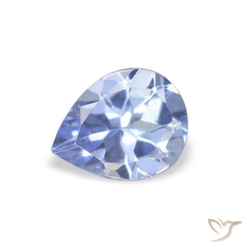 0.35ct Natural Light Blue Tanzanite, Pear Shape, VVS-VS