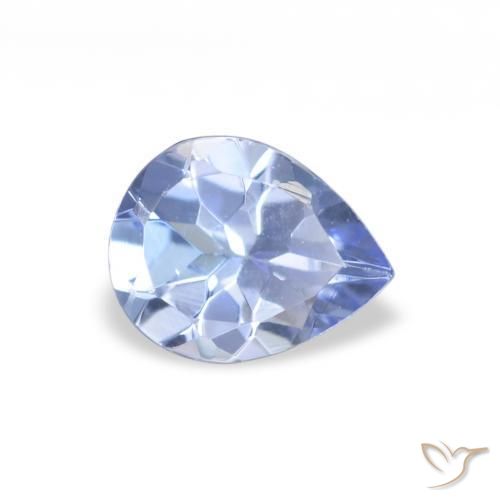 0.35 ct Blue Tanzanite Stone, Natural Tanzanite in Pear Facet Shape for Sale