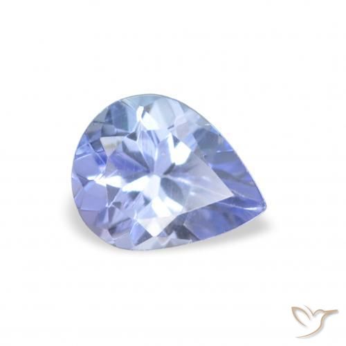 0.33 ct Blue Tanzanite Stone, Natural Tanzanite in Pear Facet Shape for Sale