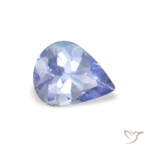 0.34 ct Blue Tanzanite Stone, Natural Tanzanite in Pear Facet Shape for Sale