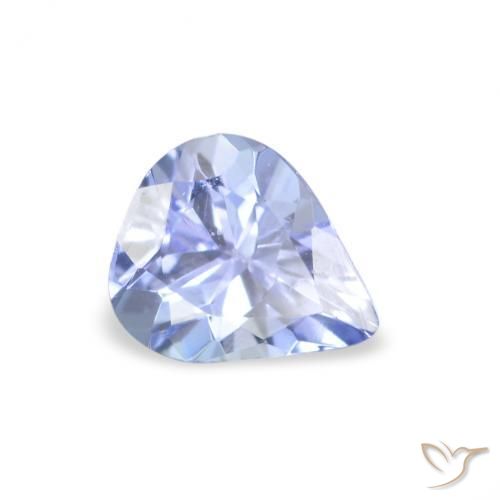 0.29 ct Blue Tanzanite Stone, Natural Tanzanite in Pear Facet Shape for Sale